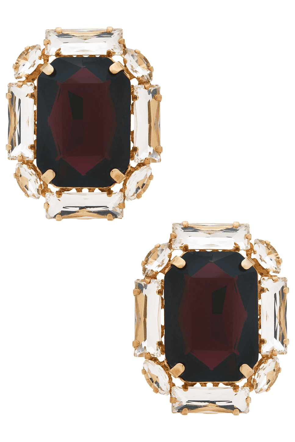 Omega Clasp Square Stud - Image 1