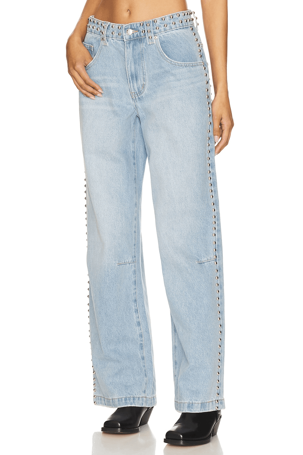 Studded Colossus Wide Leg Jeans - Image 1