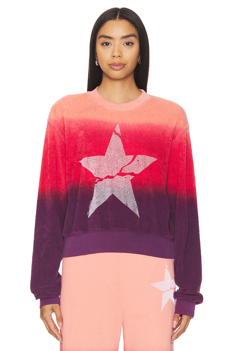 Spalding Cracked Star Drop Shoulder Crop Pullover - Image 1