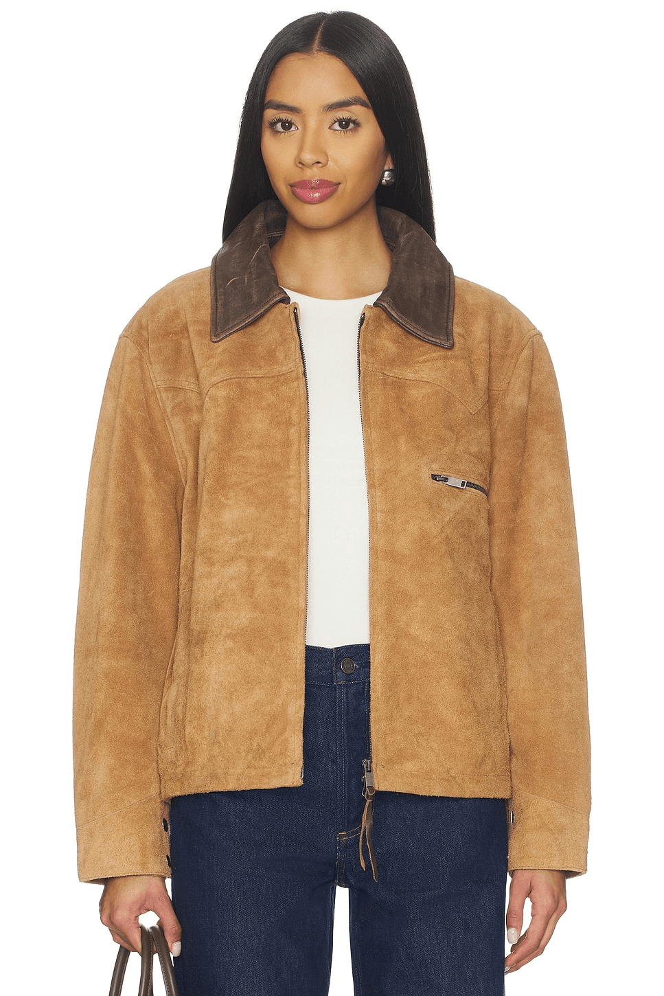 Suede Terracotta Work Jacket - Image 1