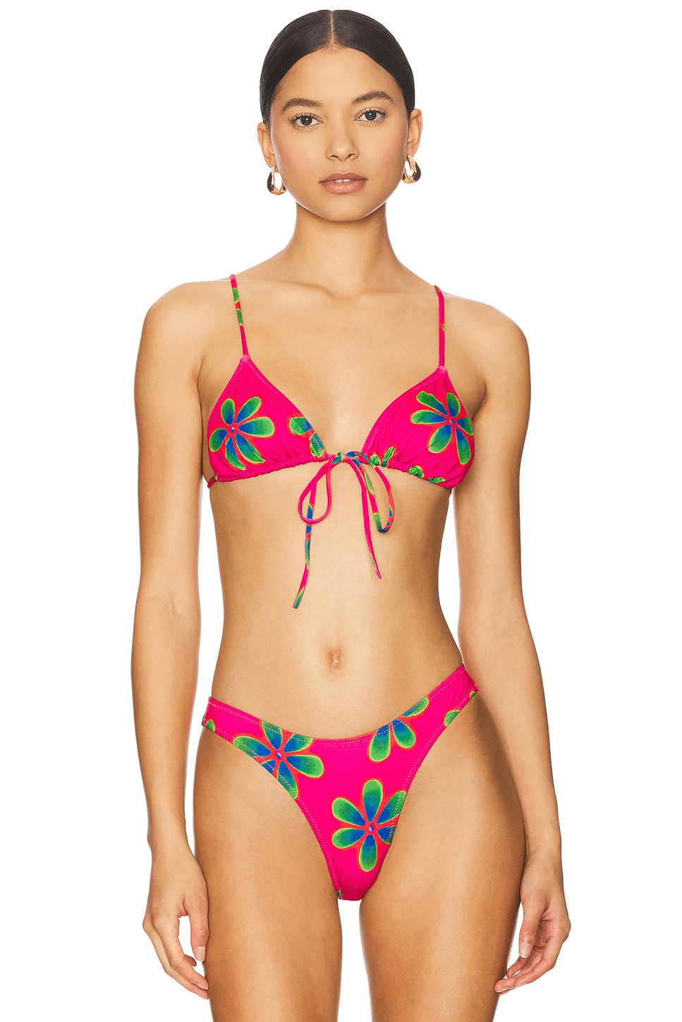 Triangle Front Tie Bikini Top - Image 1