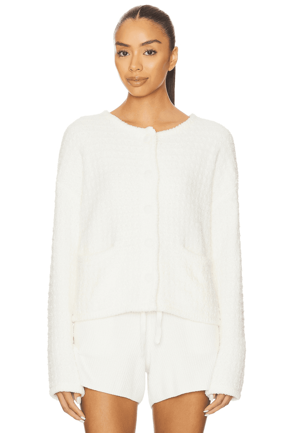 CozyChic Textured Button Front Cardigan - Image 1