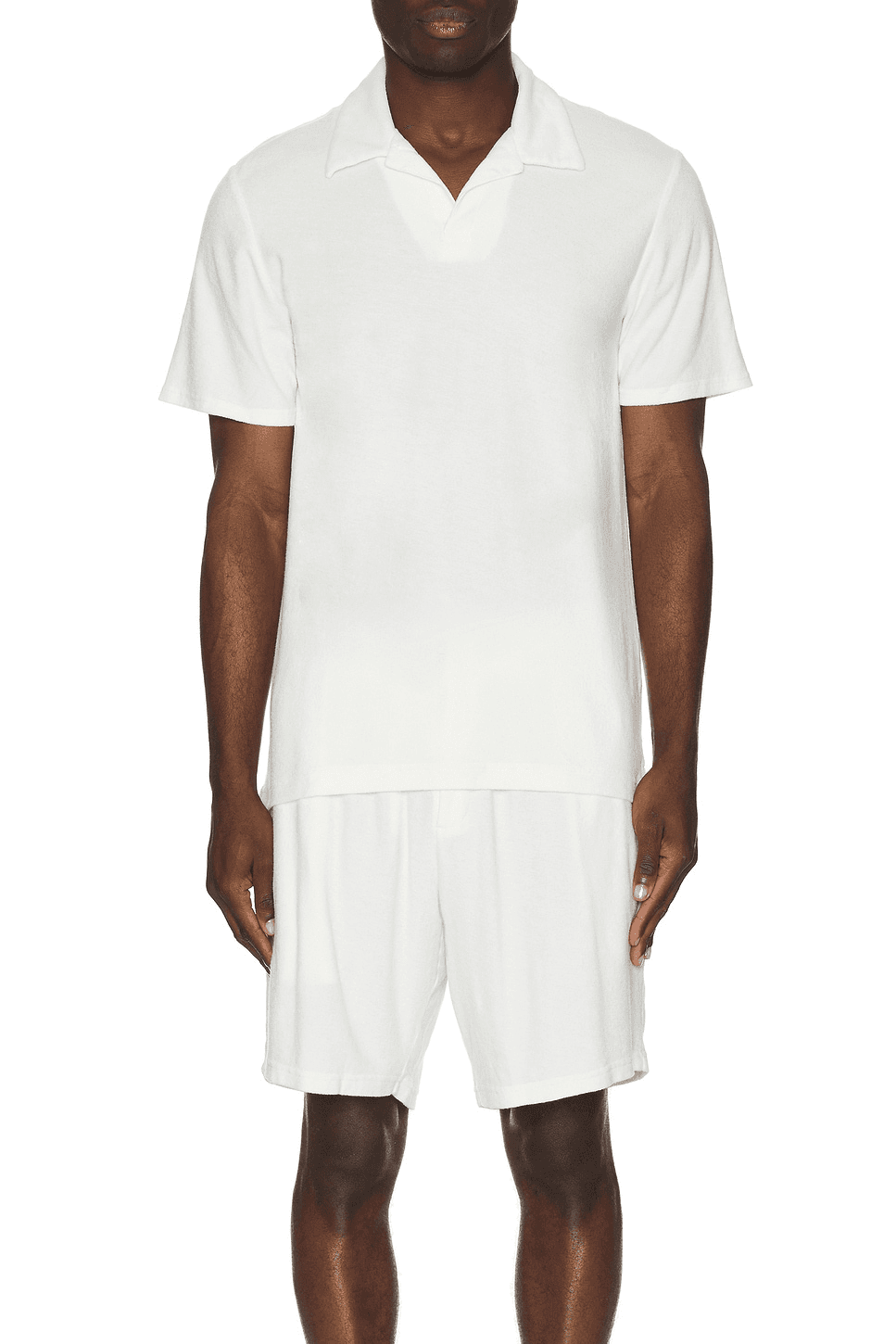 Faustino Terry Cotton Blend Short Sleeve Polo - Image 1