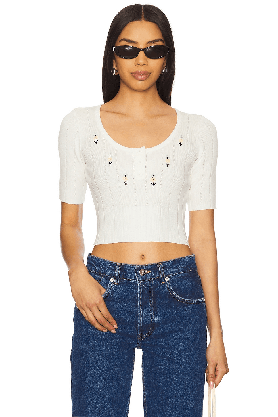 Pointelle Crop Top - Image 1
