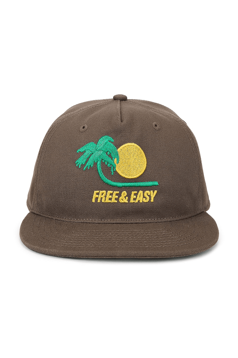 Bent Palm 5 Panel Strapback Hat - Image 1