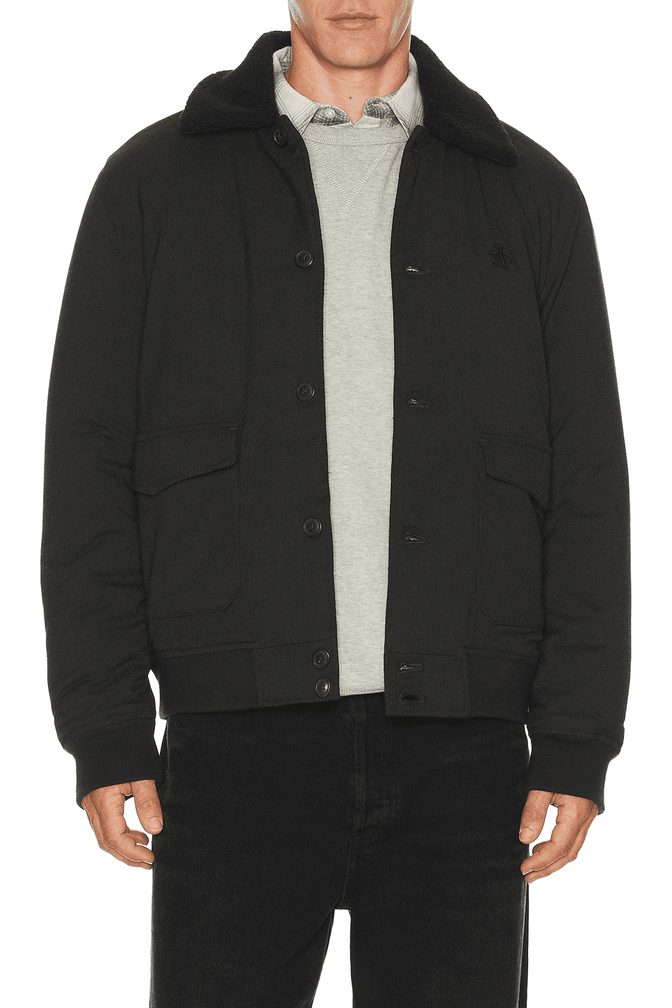 Contrast Collar Jacket - Image 1