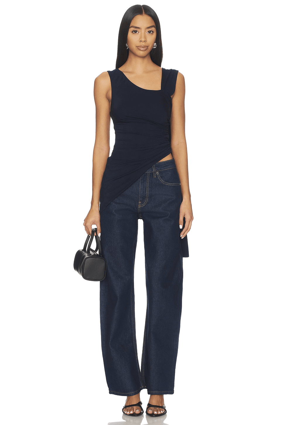 One Shoulder Draped Top - Image 1