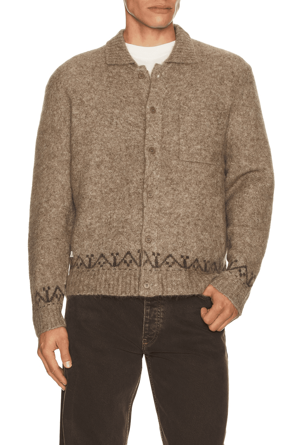 Novel Collared Cardigan - Image 1