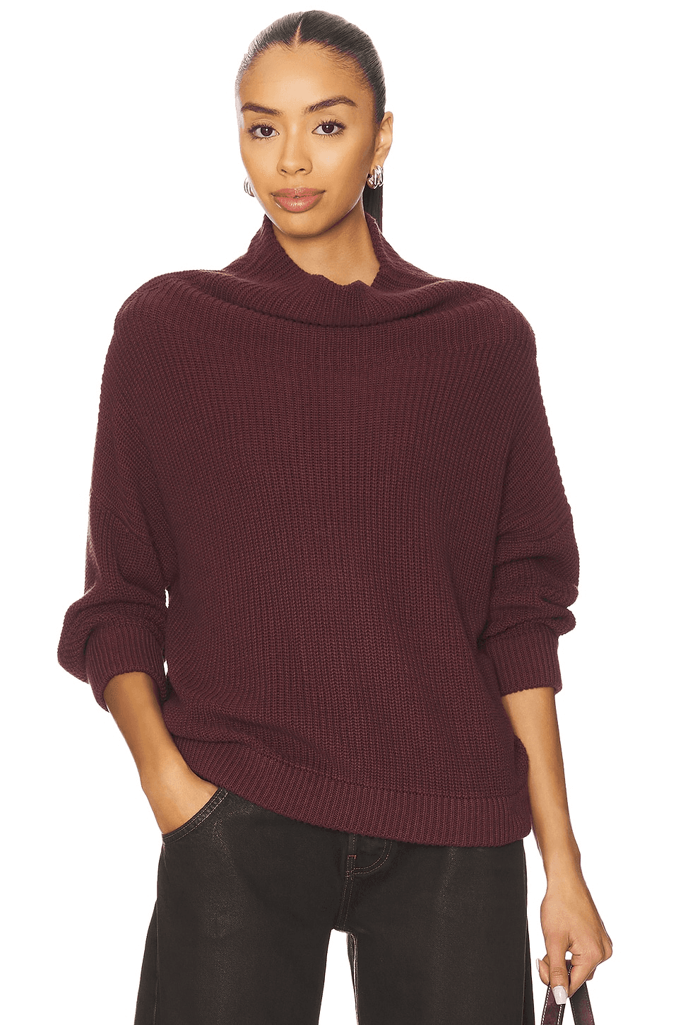 Half Cardigan Stitch Funnel Neck - Image 1