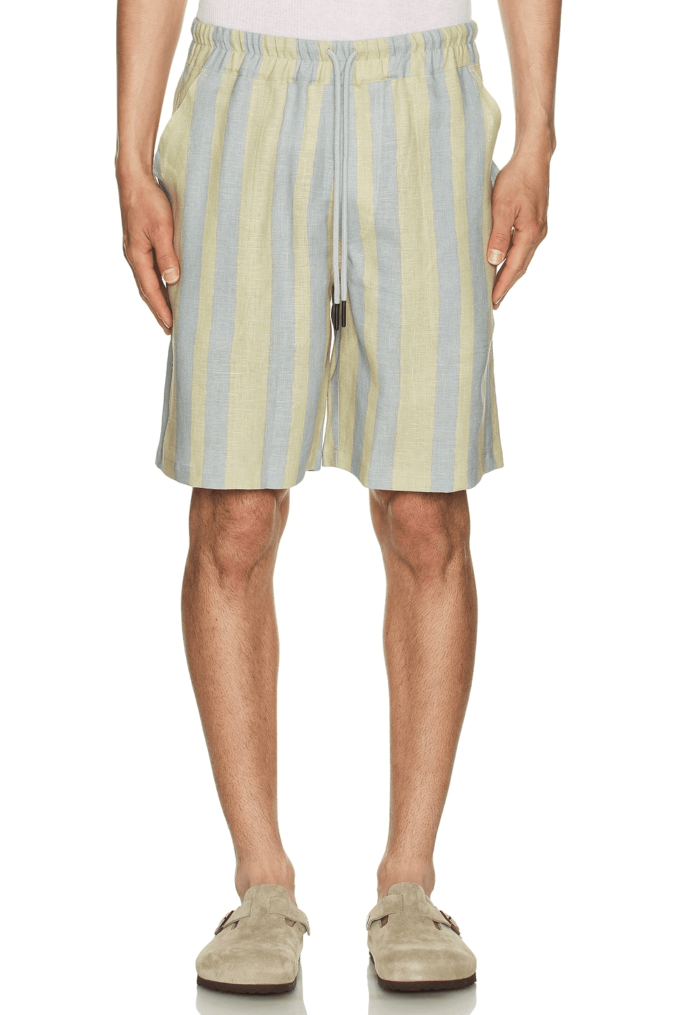 Mist Strata Nicola Linen Shorts - Image 1