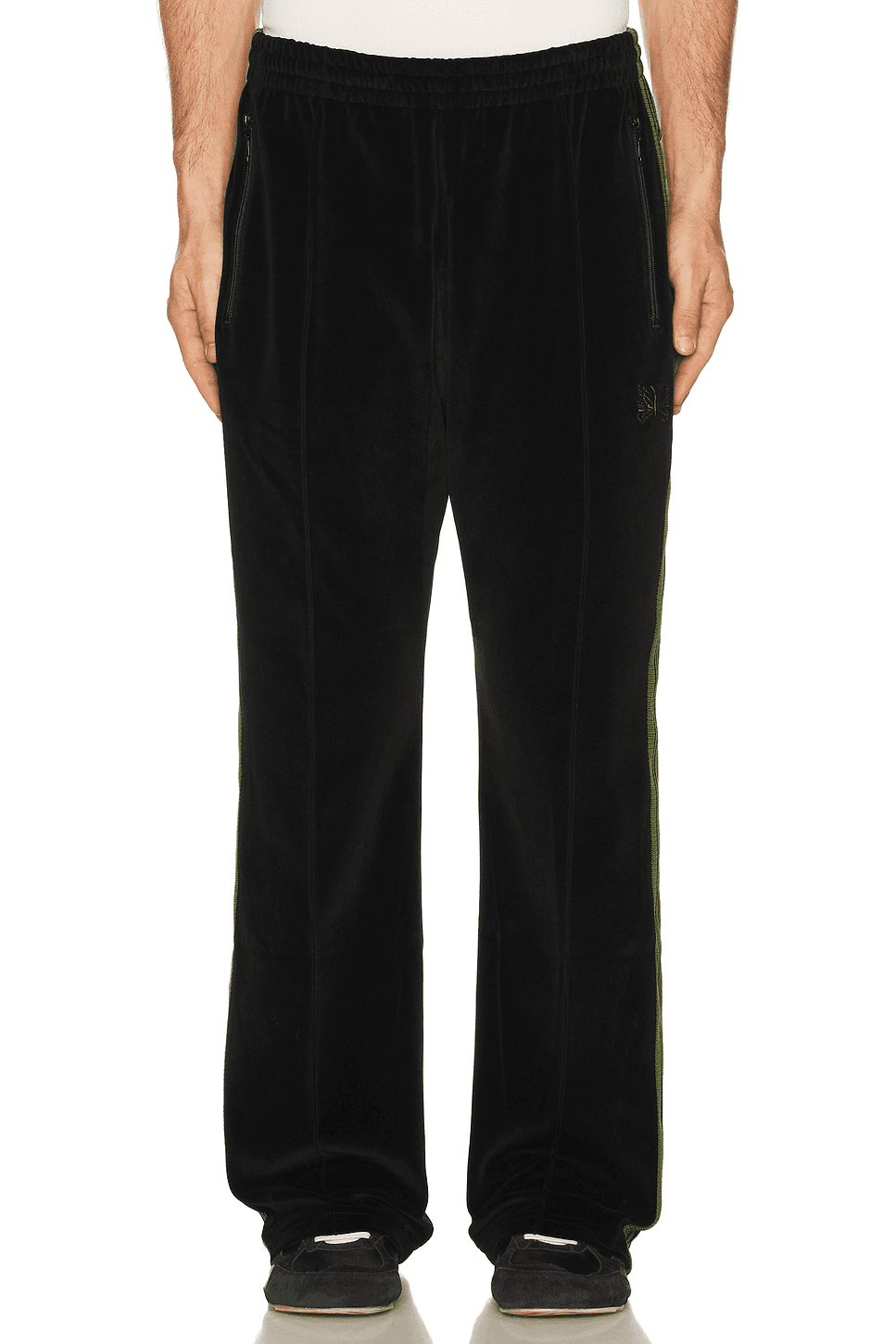 Bootcut Track Pant Cpe Velour In Black - Image 1