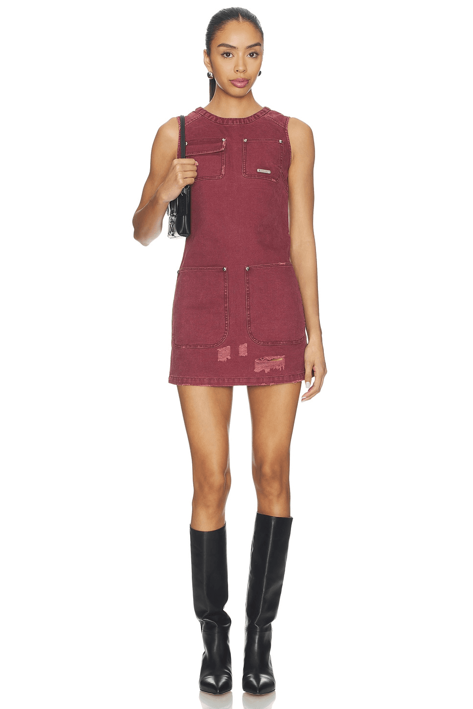 Distressed Canvas Dress - Image 1