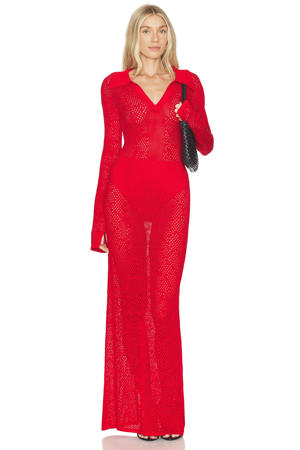 Snakeskin Crochet Dress - Image 1