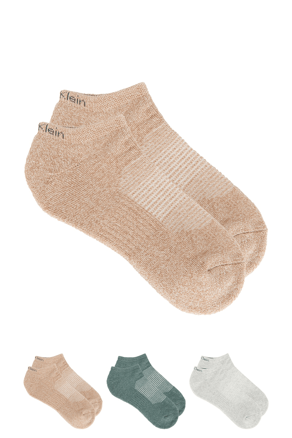 3 Pack Cushion Recycled No Show Socks - Image 1