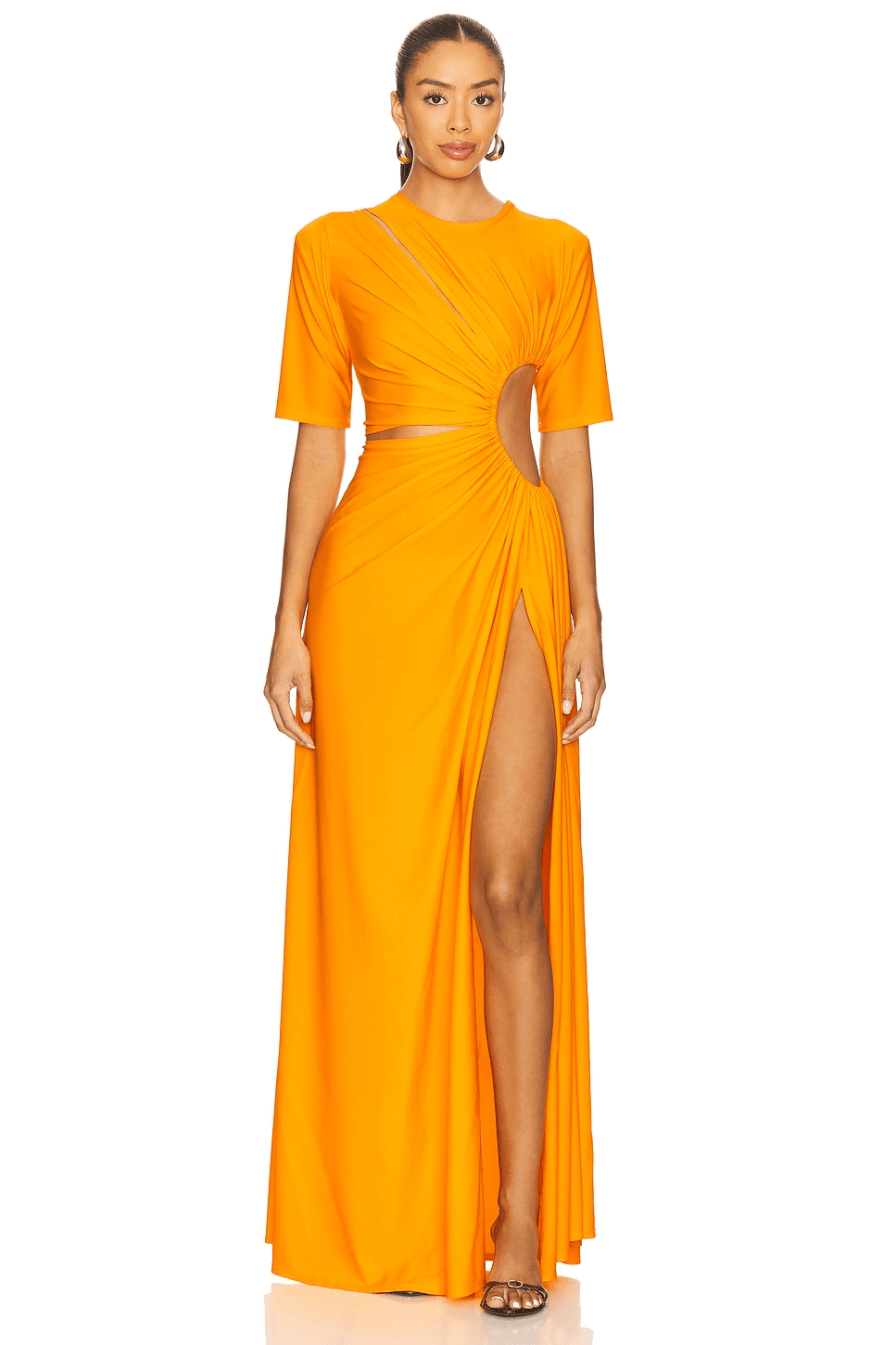 X REVOLVE Gathered Slit Dress - Image 1