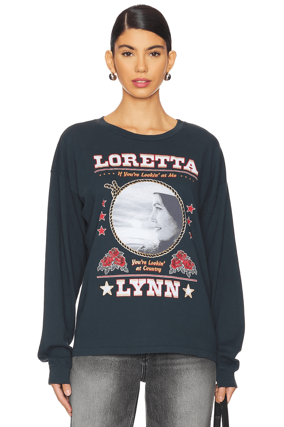 Loretta Lynn Lookin' At Country Relaxed Crew - Image 1