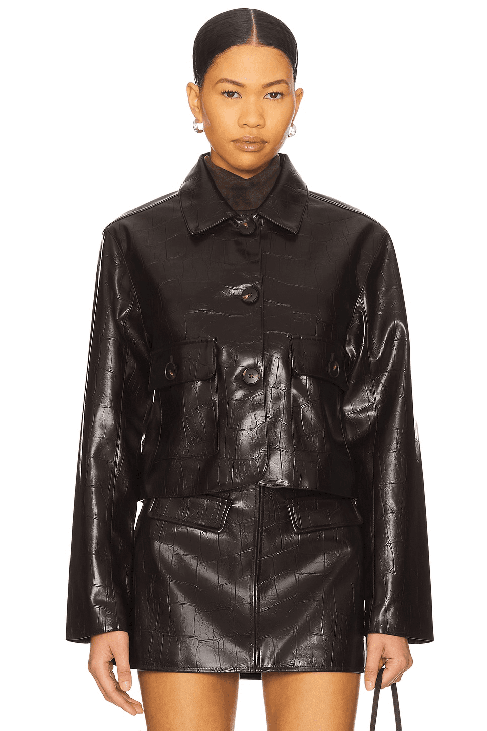 Faux Leather Jacket - Image 1