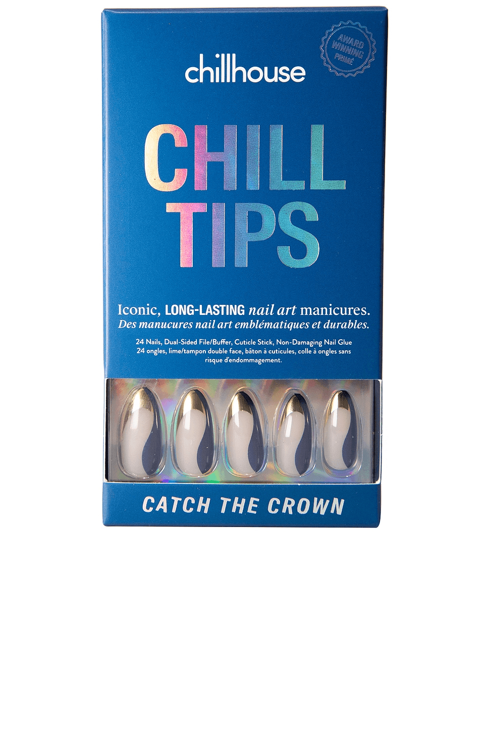 Catch The Crown Long Almond Chill Tips Press-on Nails - Image 1
