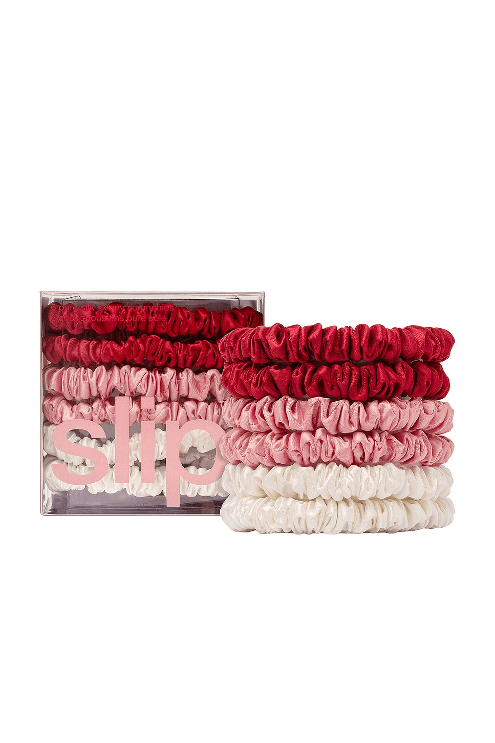 Pure Silk Skinny Scrunchies Set Of 6 - Image 1