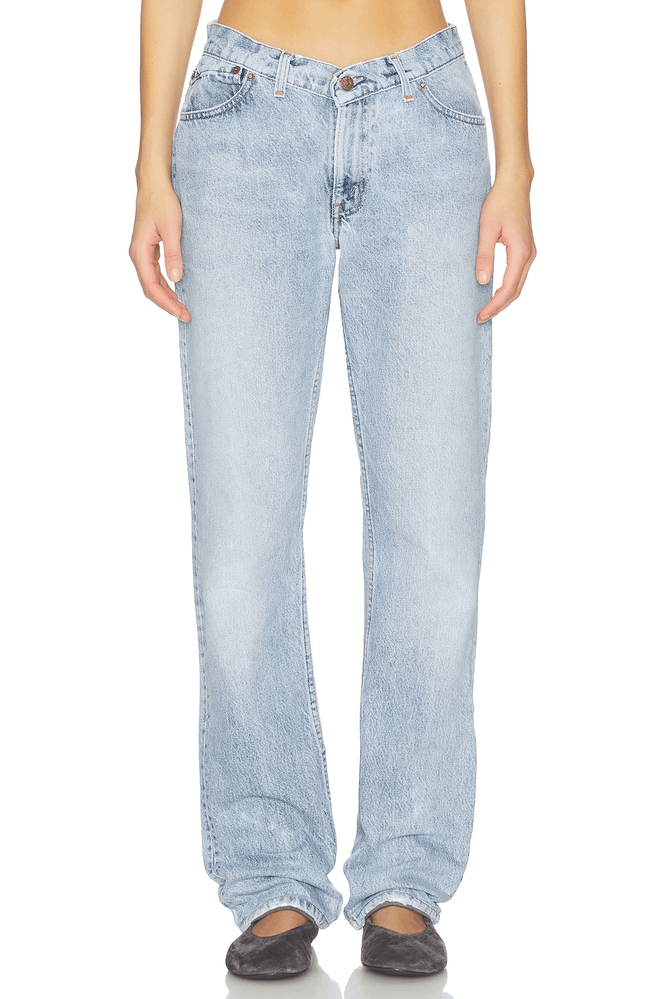 V Waist Skinny Jeans - Image 1
