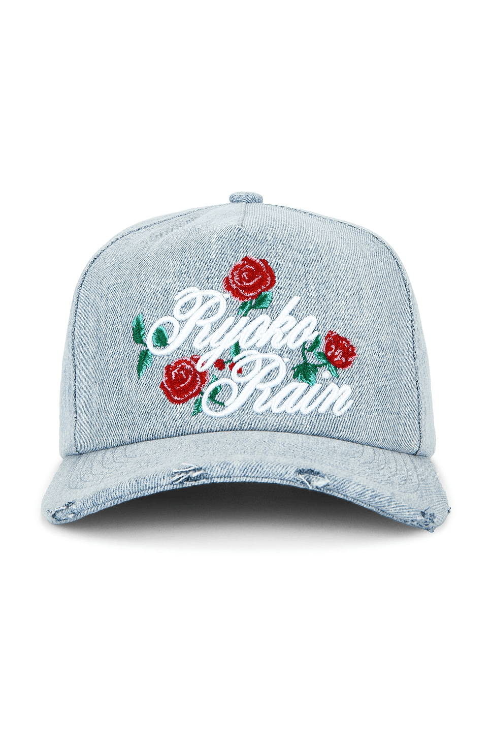 Denim Rose Strapback Hat - Image 1