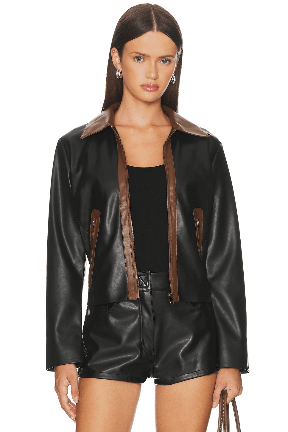 Atlas Faux Leather Jacket - Image 1