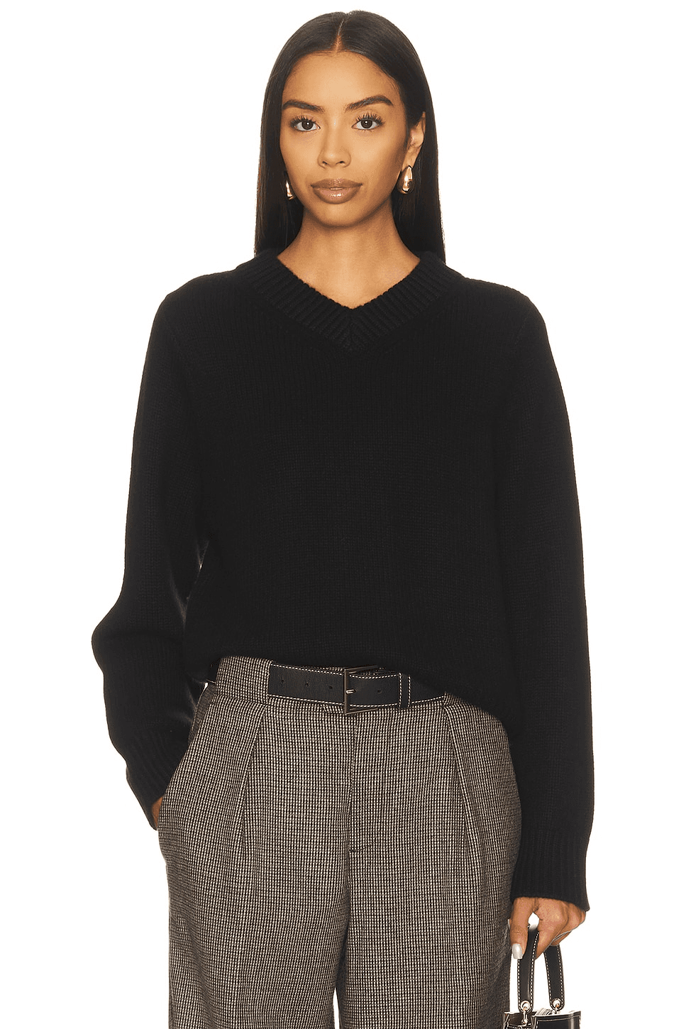 Chunky V-neck Sweater - Image 1