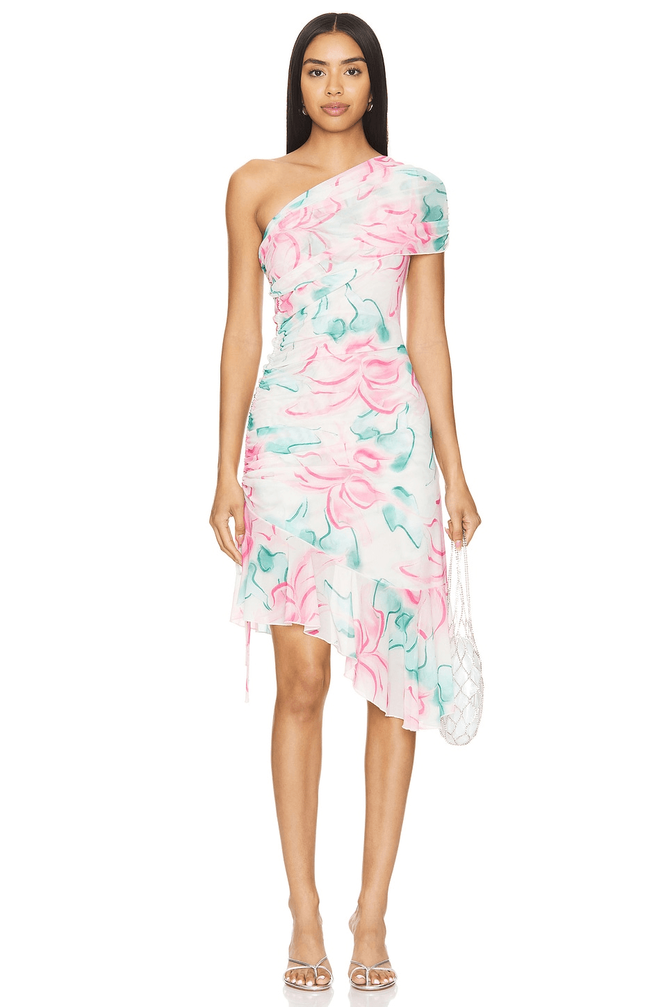 Cut Out Ruffle Mini Dress - Image 1