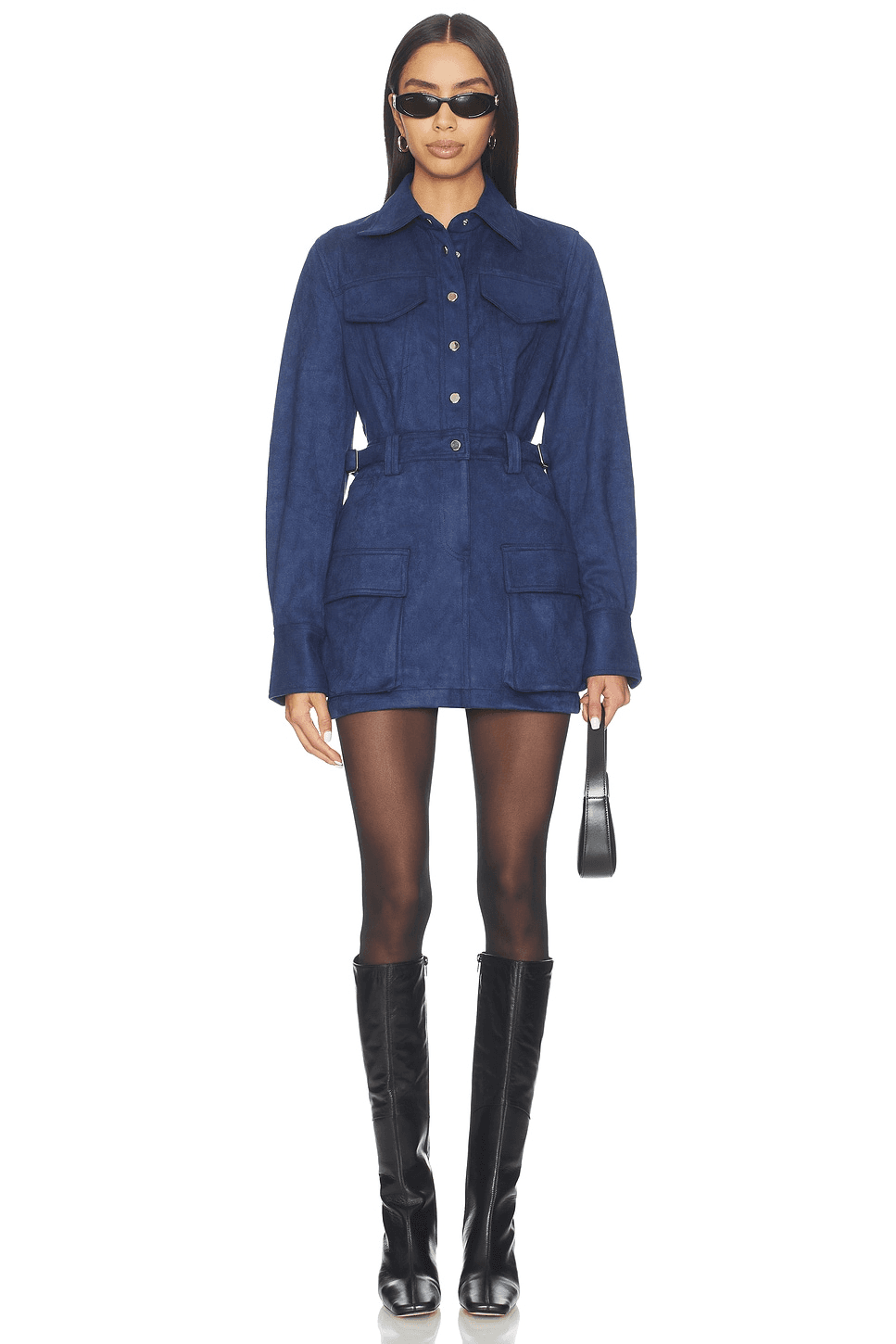 Celine Faux Suede Shirt Dress - Image 1