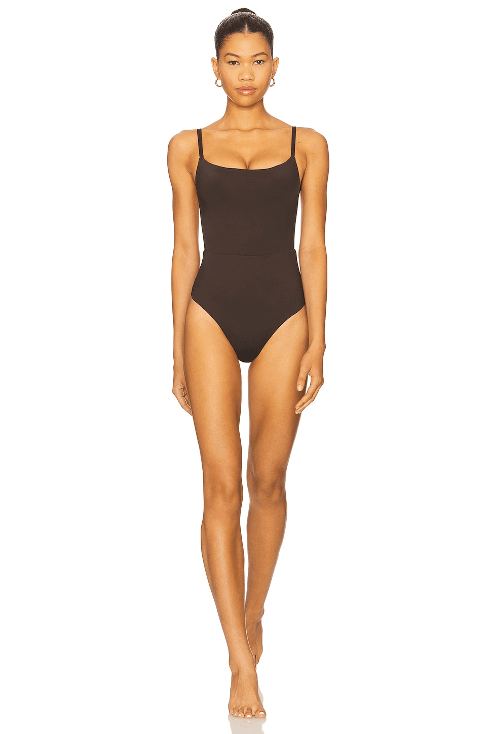Square Neck Open Back One Piece - Image 1