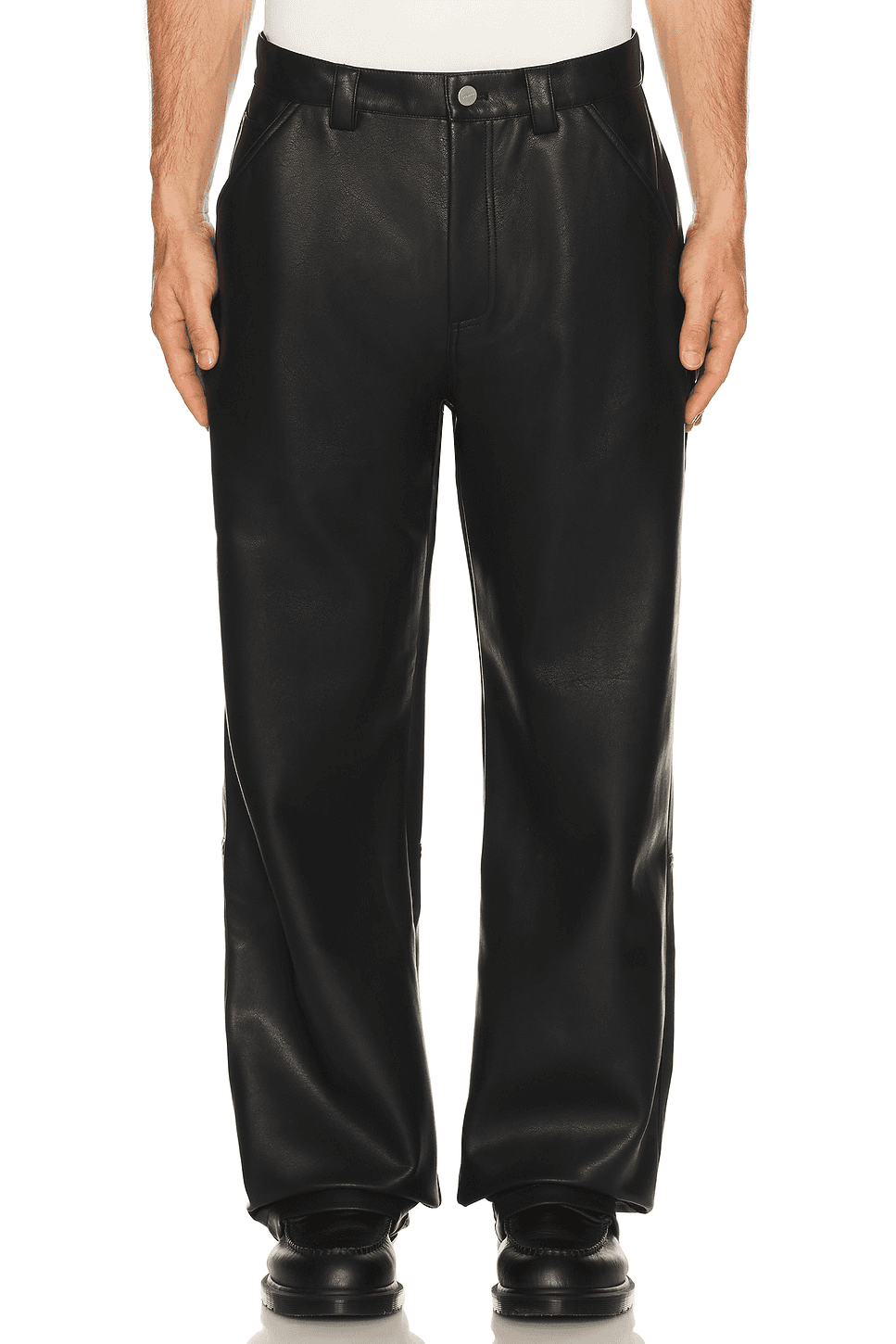 Faux Leather Carpenter Pant - Image 1