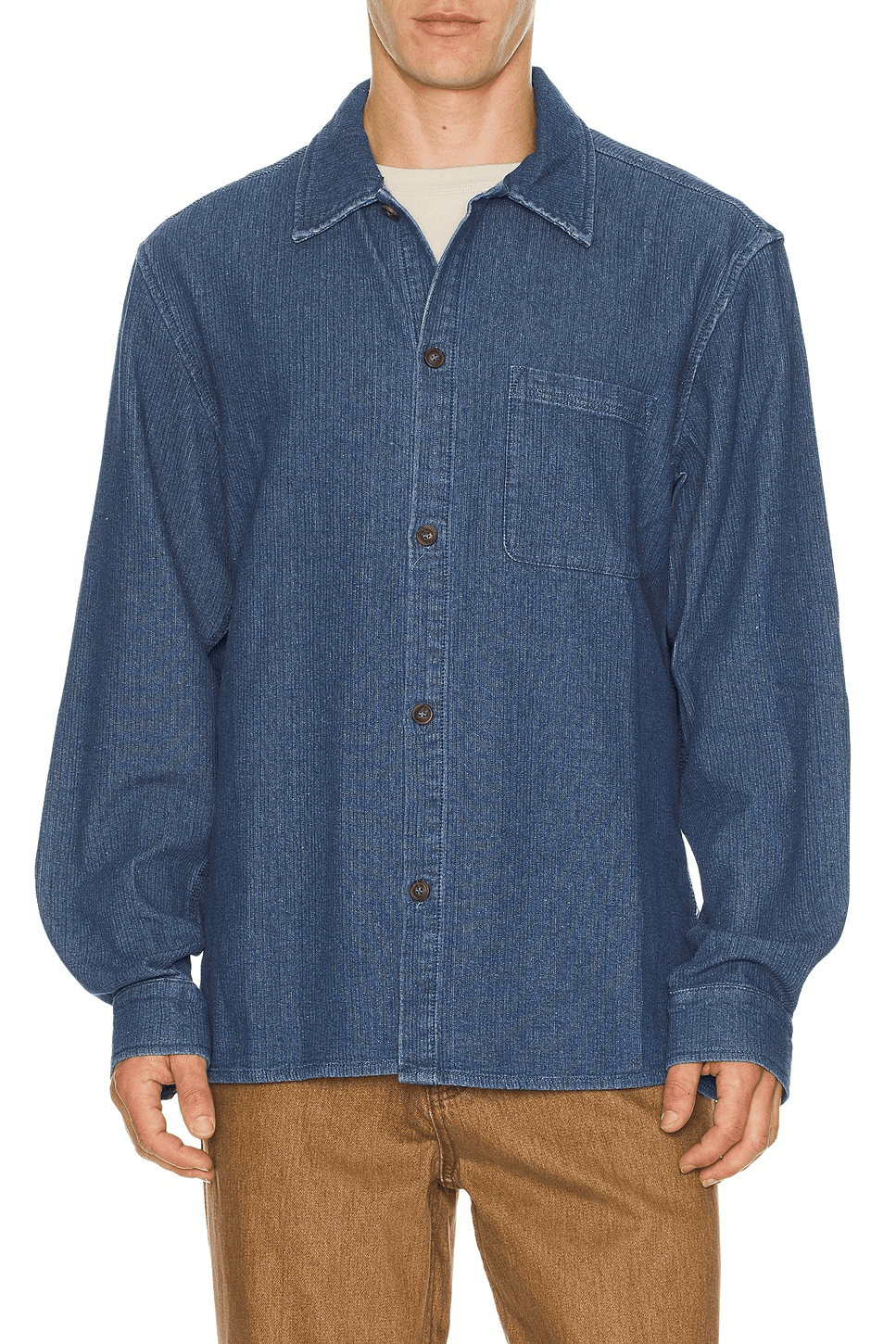 Textured Wale Long Sleeve Shirt - Image 1