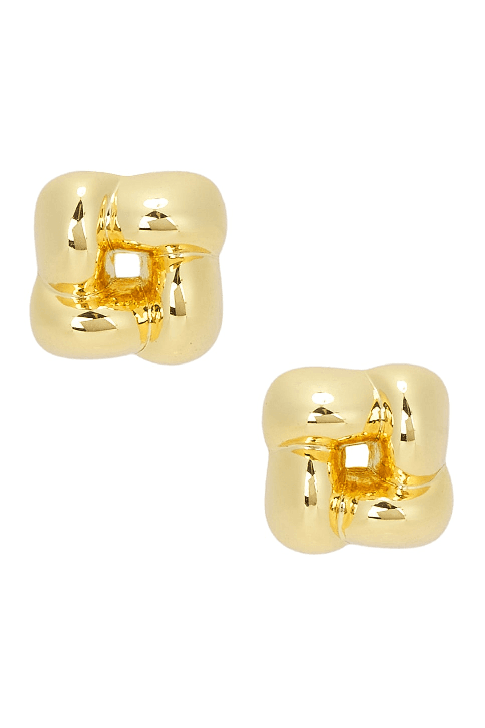 Mini Woven Square Earrings - Image 1