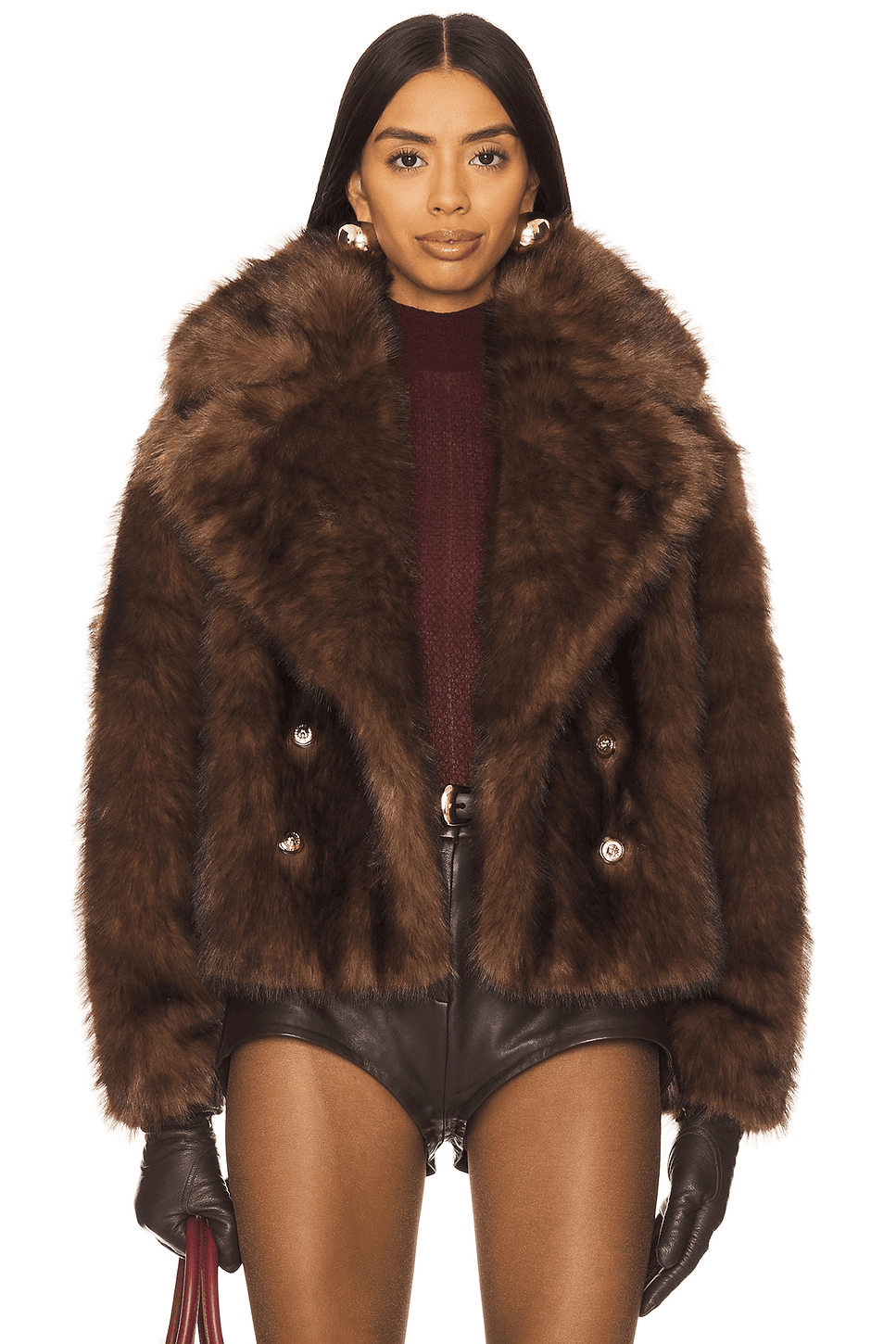 The Cornelia Faux Fur Peacoat - Image 1