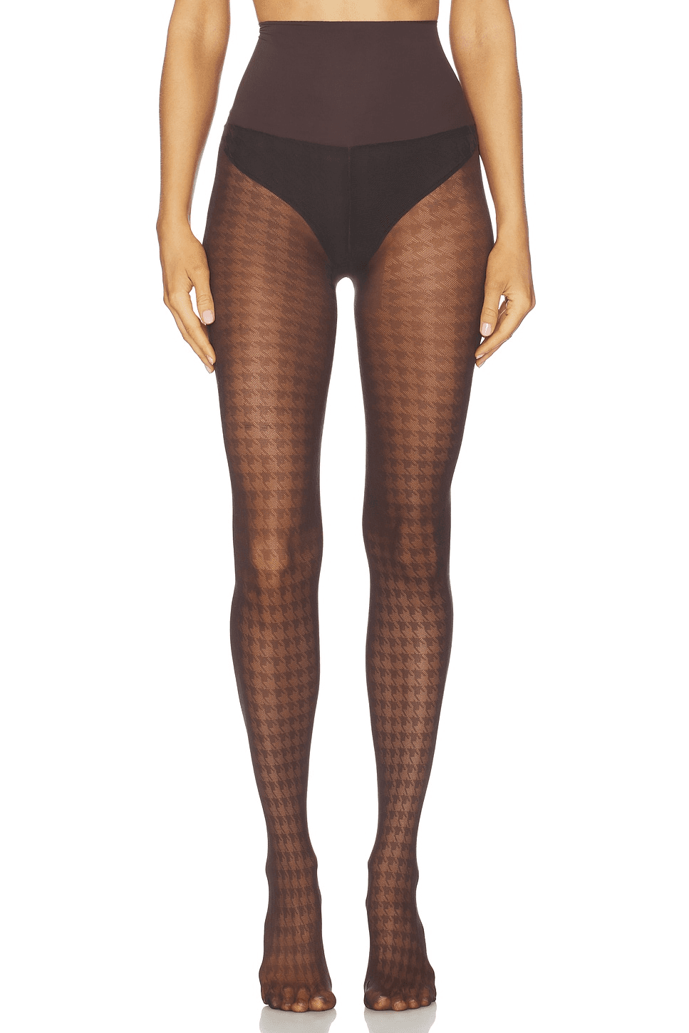 Houndstooth Sheer Tights - Image 1