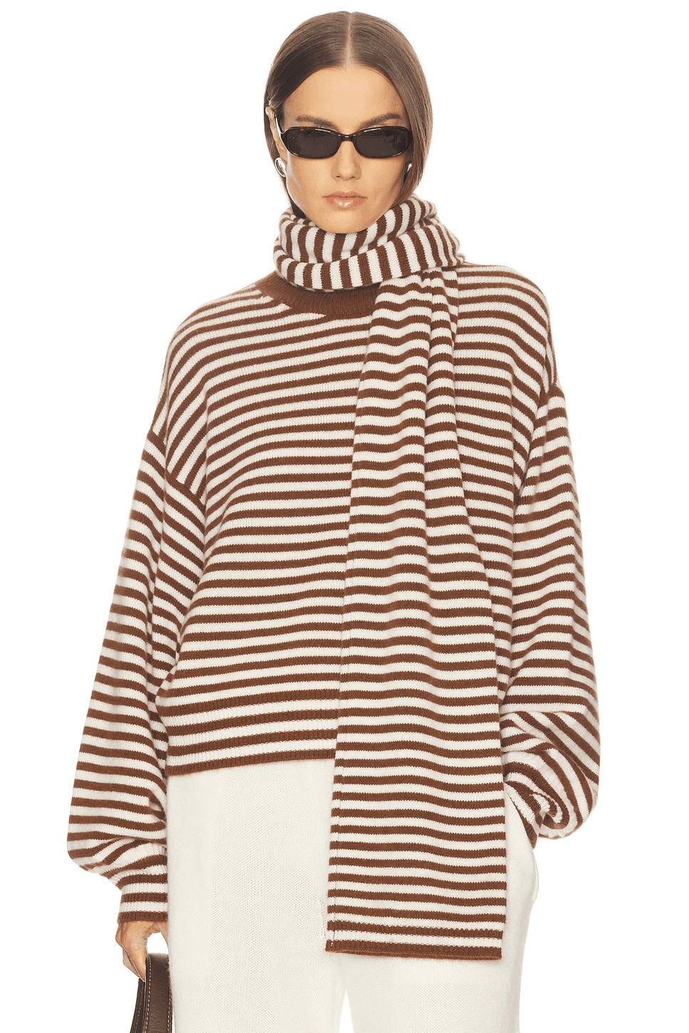 Waldo Striped Cashmere Sweater & Scarf - Image 1