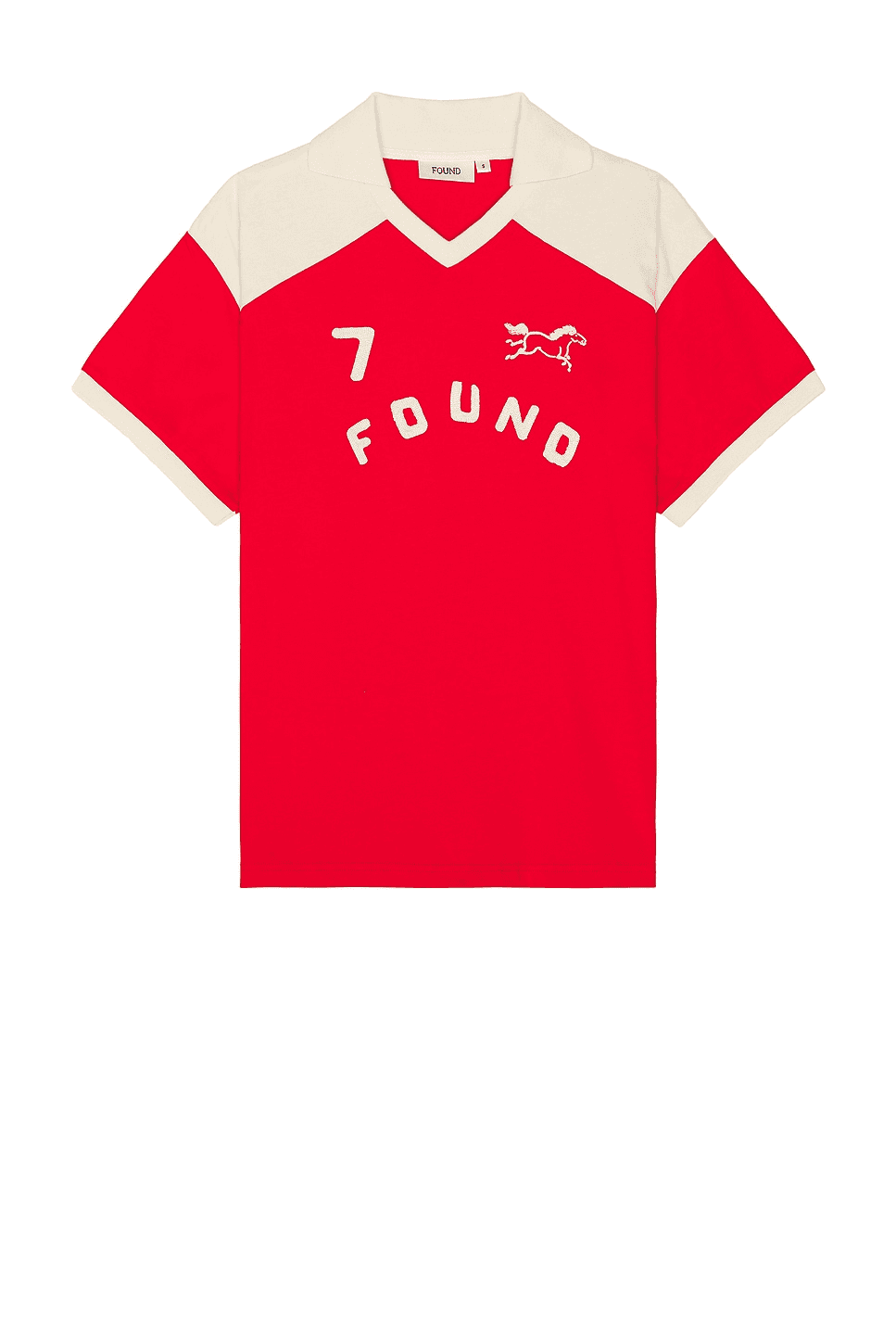 Goji Red Collar Print Jersey - Image 1