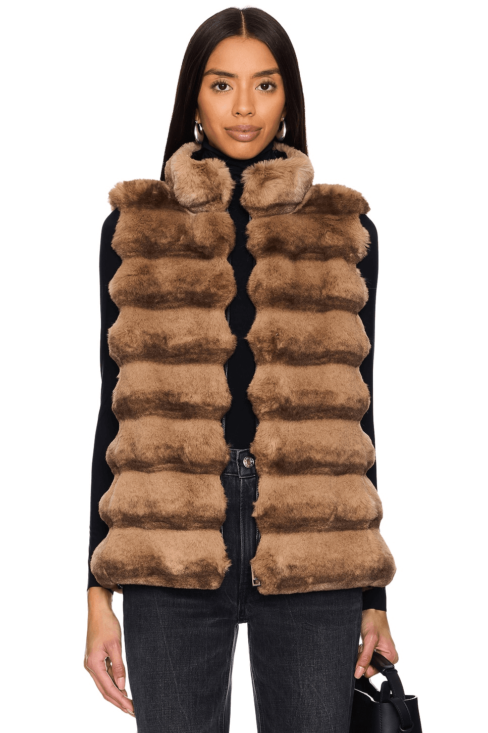 Plush Faux Fur Reversible Vest - Image 1
