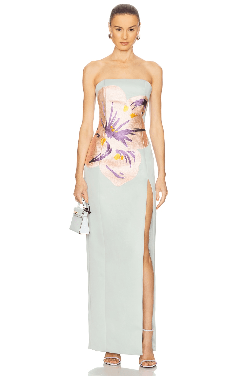 Clemence Maxi Dress in Hibiscus - Image 1