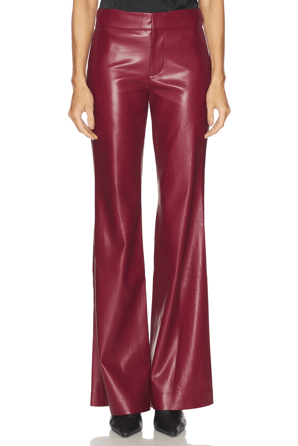 Andrew Faux Leather Midrise Bootcut Slim Pant - Image 1