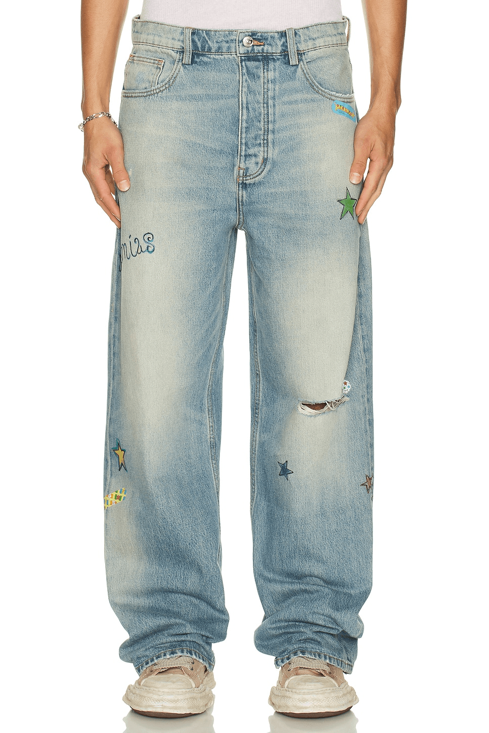 Bandaid Baggy Jeans - Image 1