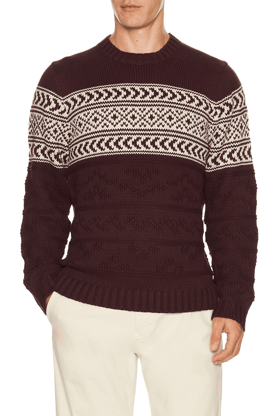 Textured Fair Isle Sweater - Image 1
