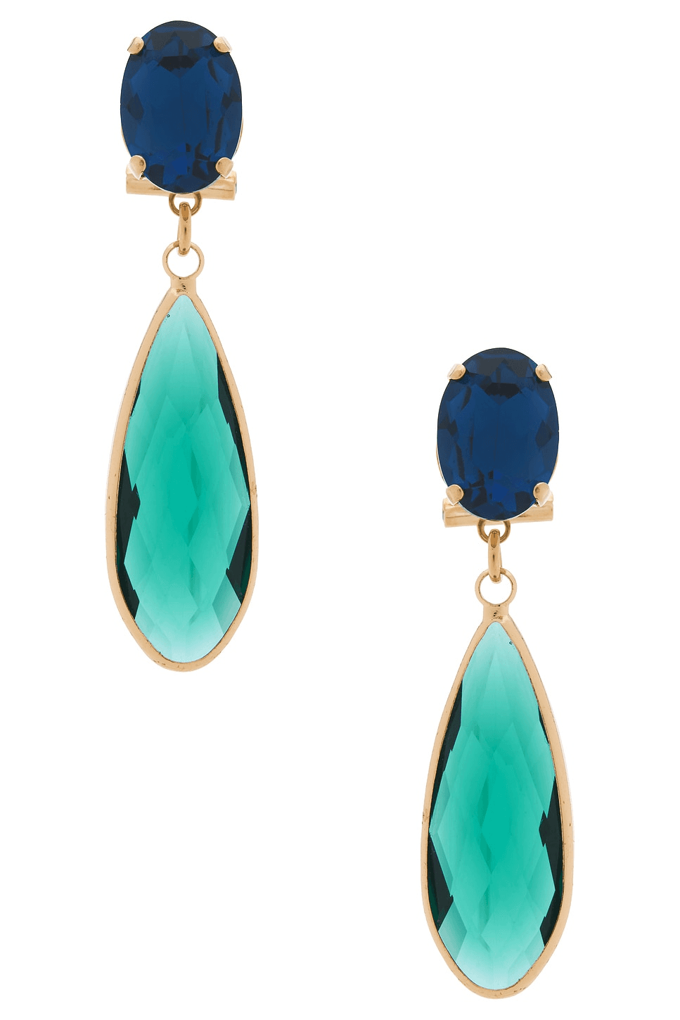 Omega Clasp Colour Drop Earrings - Image 1