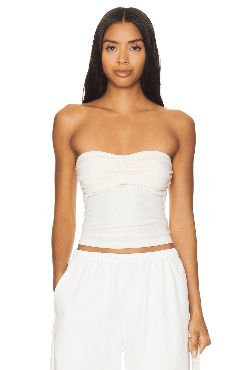 Rosy Strapless Crop Tank - Image 1