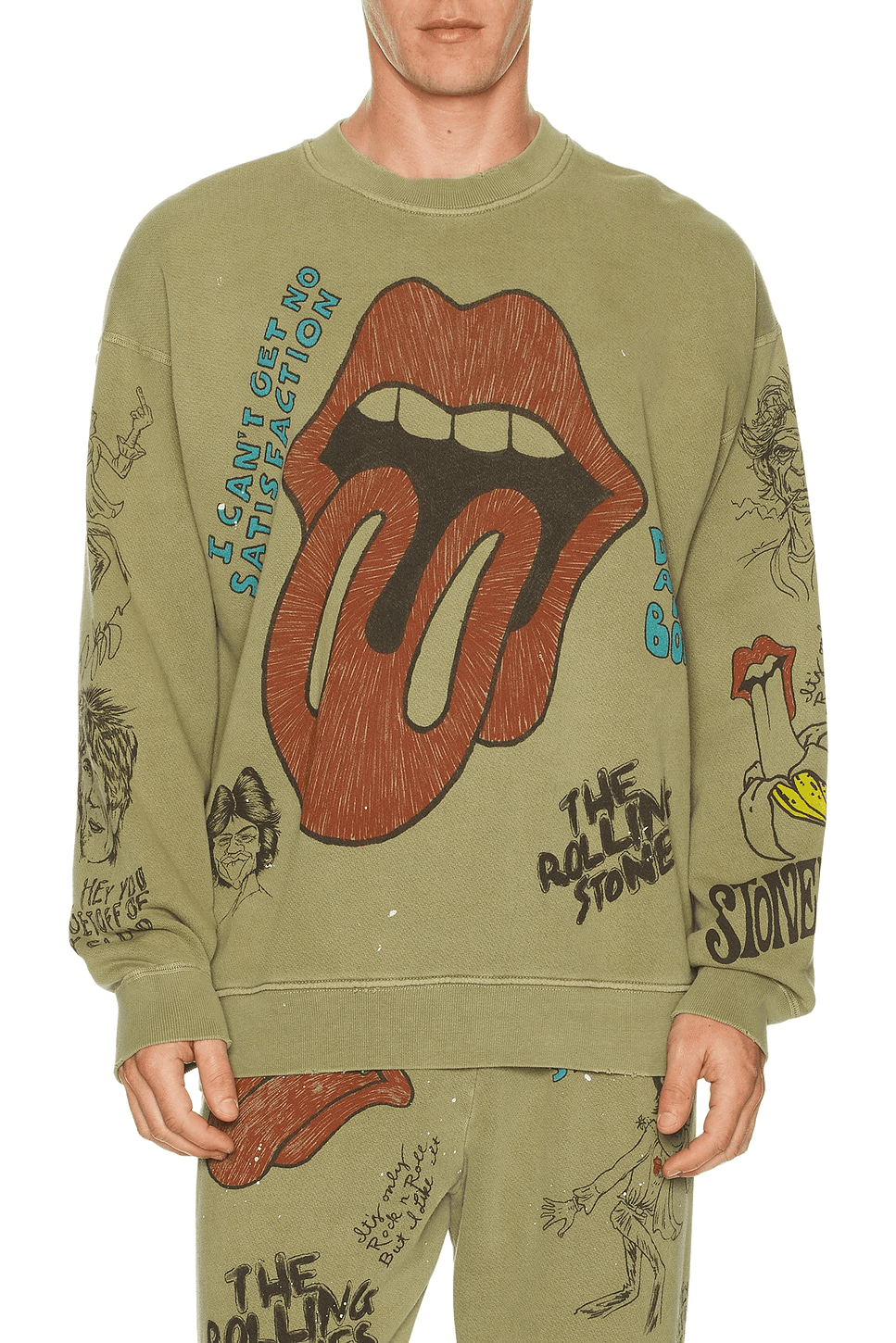 Rolling Stones Sketch Classic Crew Sweatshirt - Image 1