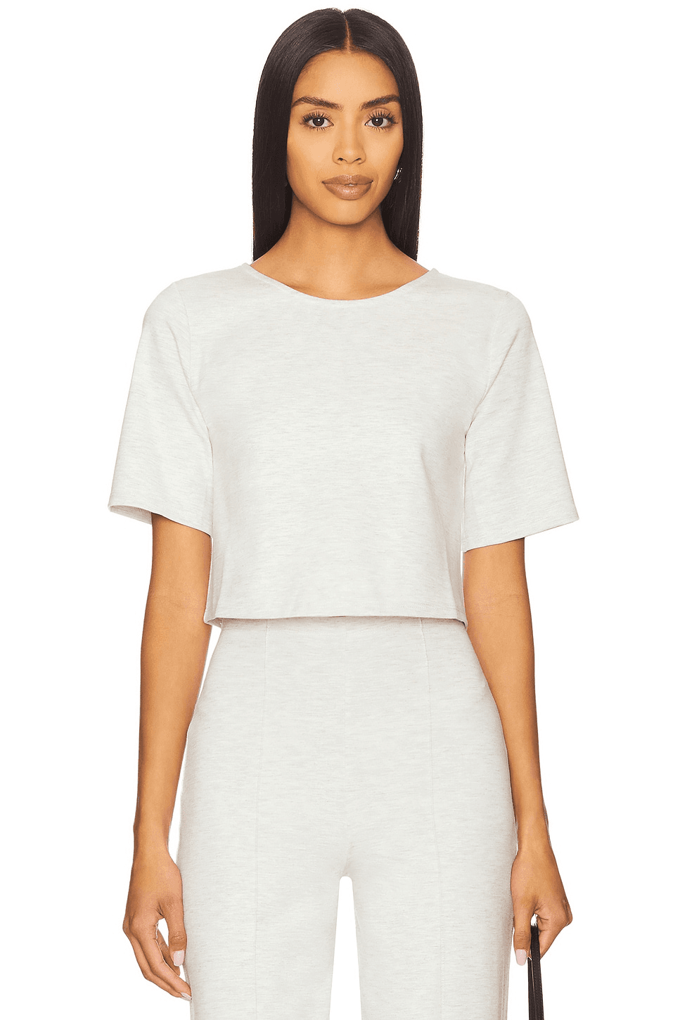 Ponte Knit Short Sleeve Top - Image 1