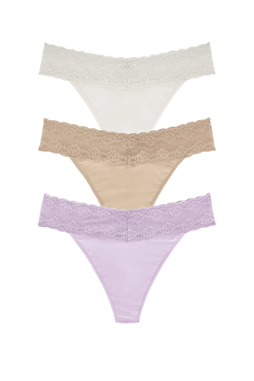 Bliss Perfection Classic Thong 3-pack in Calla Lily, Coconut & Cafe - Image 1