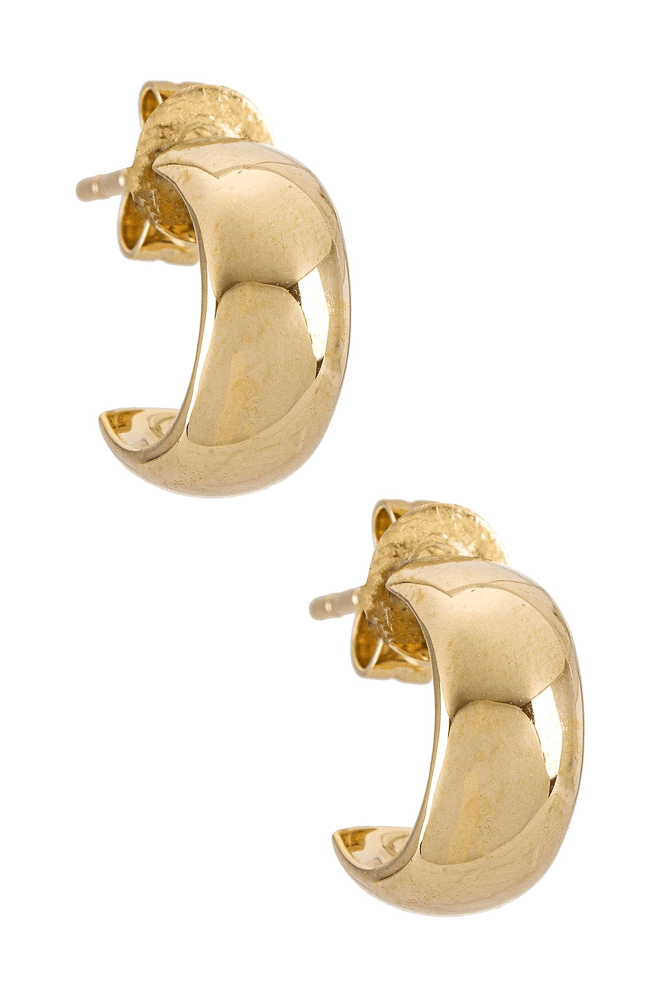 Gold Bubble Huggie Earrings - Image 1
