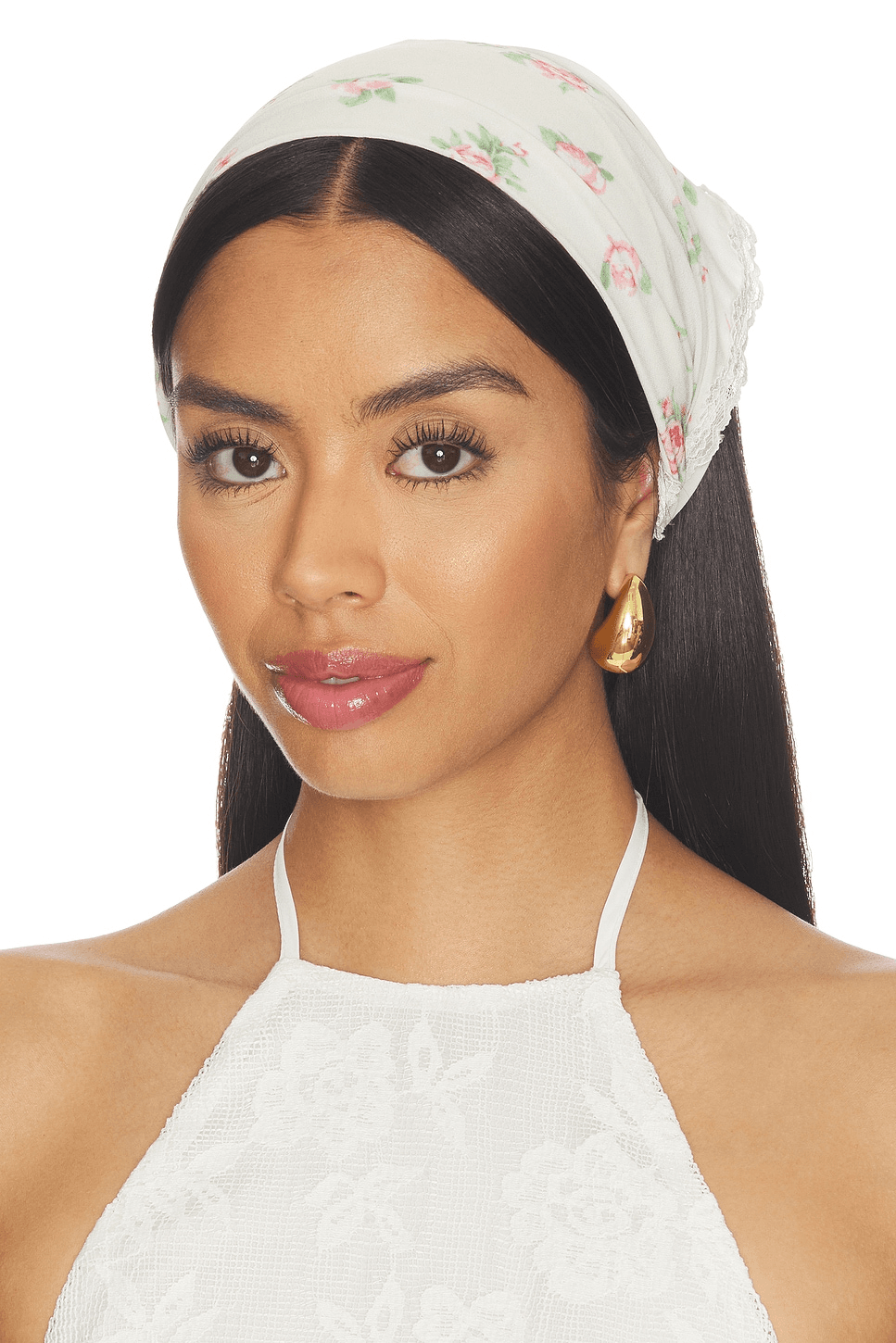 Rose Print Scarf - Image 1