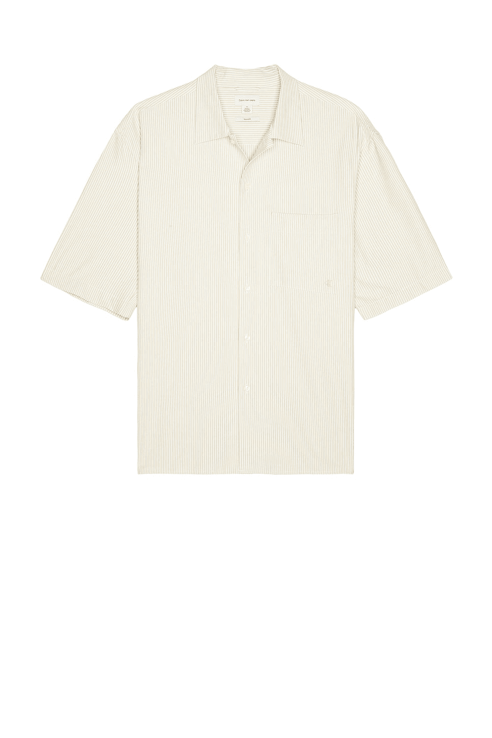 Seersucker Striped Relaxed Shirt - Image 1